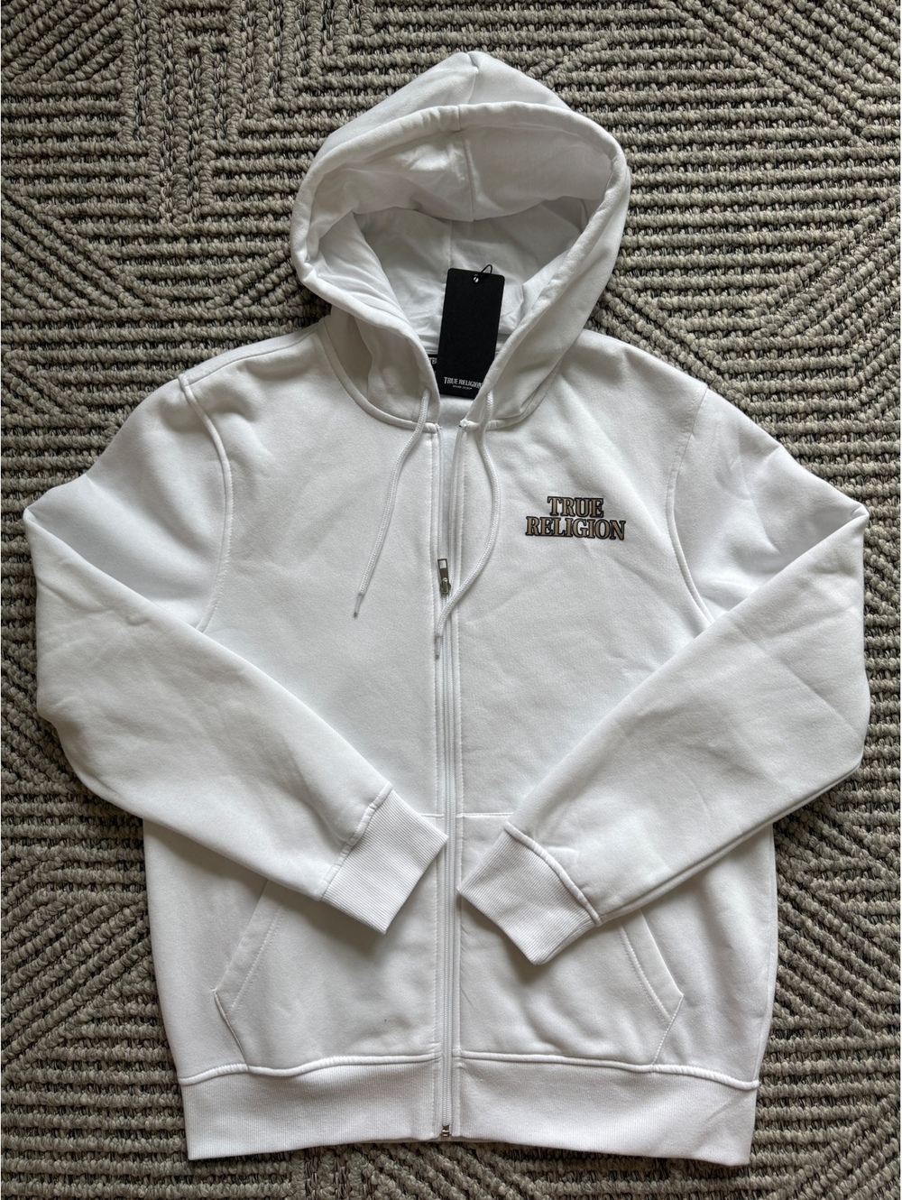 NWT True Religion hoodie featuring a large back graphic size L